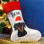 Personalised Santa Dog Christmas Stocking, thumbnail 9 of 9