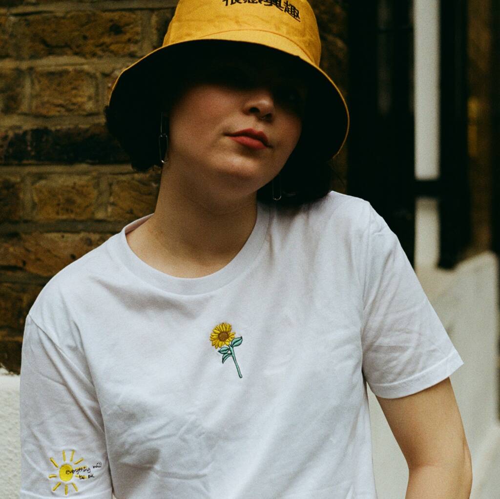 Embroidered Sunflower Sun T Shirt, 1 of 4