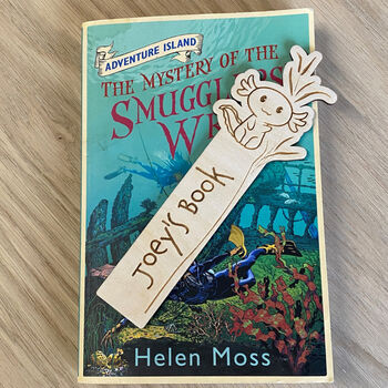 Personalised Axolotl Bookmark Wooden Gift, 2 of 5