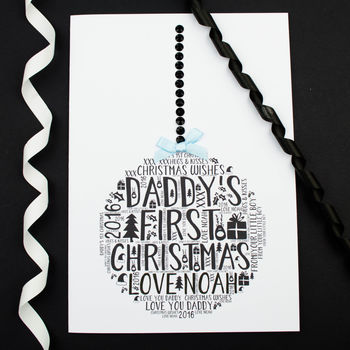 Daddy's First Christmas Son Bauble Card, 5 of 5