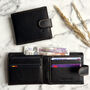 Rfid Secure Black Leather Wallet, thumbnail 1 of 6