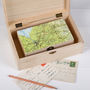 Personalised Map Location Rectangular Wooden Box, thumbnail 3 of 5