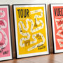 Grand Tour Cycling Art Poster, Gift For Cyclist, thumbnail 8 of 8