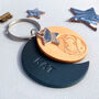 Personalised Pisces Star Sign Leather Keyring, thumbnail 6 of 7