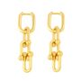 Interlocking U Chain Gold Plated Drop Earrings, thumbnail 3 of 10