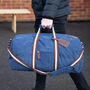 Personalised Vintage Canvas Holdall With Luggage Tag, thumbnail 1 of 8