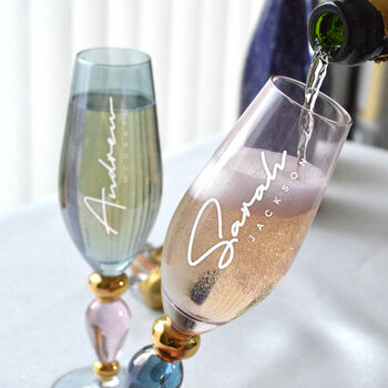 Elegantly Crafted Personalised Champagne Flute, 2 of 4