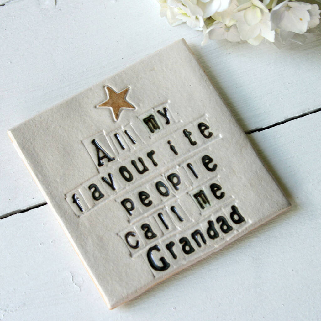 All My Favourite People Call Me Grandad Ceramic Coaster, 1 of 5