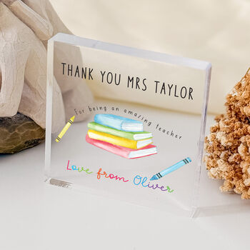 Personalised Teacher Acrylic Plaque Gift, 4 of 5