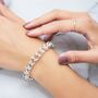 Graduated Sterling Silver Wide Link Necklace, thumbnail 8 of 10