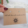 'Not All Who Wander…'Compass Earrings, thumbnail 3 of 3