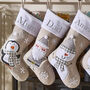 Personalised Grey Christmas Stocking Collection, thumbnail 1 of 5