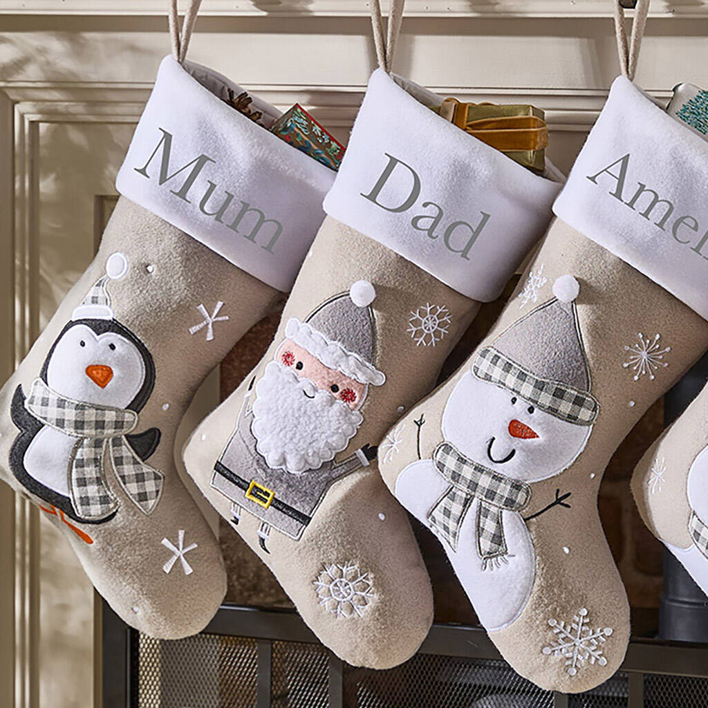 Personalised Grey Christmas Stocking Collection, 1 of 5