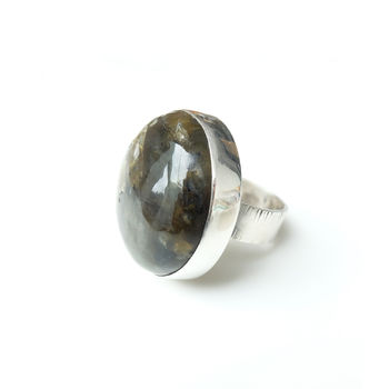 Large Labradorite Gemstone Ring Set In Sterling Silver, 6 of 6