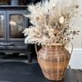 Vintage Wicker Urn Basket Vase, thumbnail 1 of 6