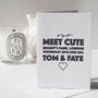 Personalised 'Meet Cute' Couples Valentine's Card, thumbnail 1 of 3
