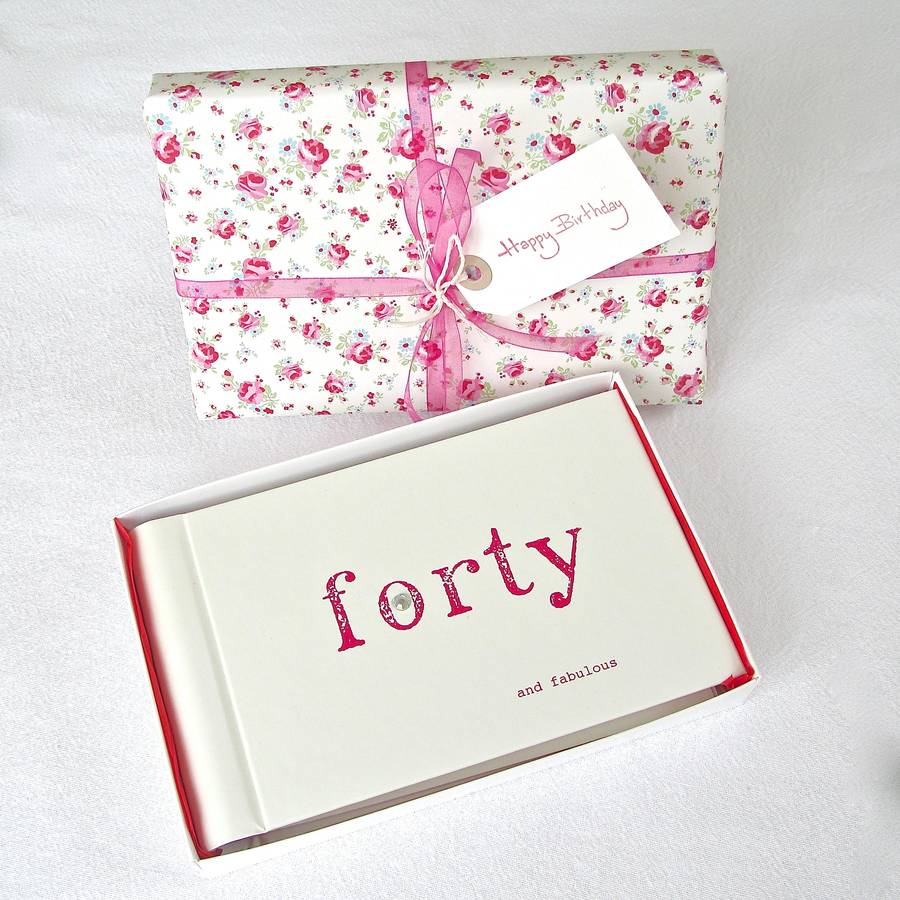 40th birthday photo album / keepsake book by chapel cards