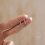 Chromosome Stud Earrings In Sterling Silver, thumbnail 1 of 12