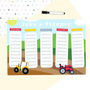 Personalised Children's Tractor Weekly Planner, thumbnail 1 of 5