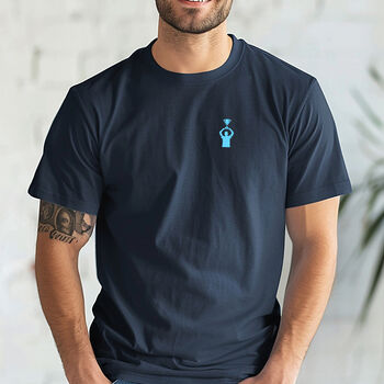Mens Blue Football Player Cup T Shirt, Father's Day, 2 of 4