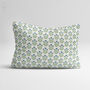 Blue Floral Block Print Lumbar Cushion Cover, thumbnail 3 of 12