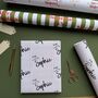 Personalised Name And Pin Stripe Christmas Paper, thumbnail 2 of 7