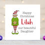 Daughter Personalised Christmas Card, thumbnail 1 of 5