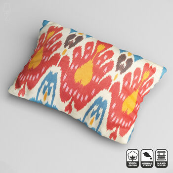 Traditional Multicoloured Ikat Cotton Cushion Cover, 3 of 7