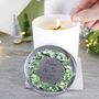 New Home Wreath Scented Christmas Candle With Lid, thumbnail 4 of 7