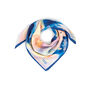 Flow Multi Coloured Square Silk Scarf, thumbnail 4 of 4