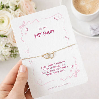 Best Friend Birthday Gift Bracelet Pink, 2 of 10