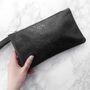 Monogrammed Leather Clutch Bag, thumbnail 7 of 11