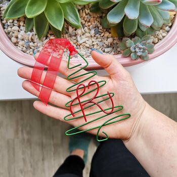 Wire Christmas Tree And Initial, 5 of 5