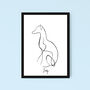 Italian Greyhound Personalised Wall Art, thumbnail 2 of 10