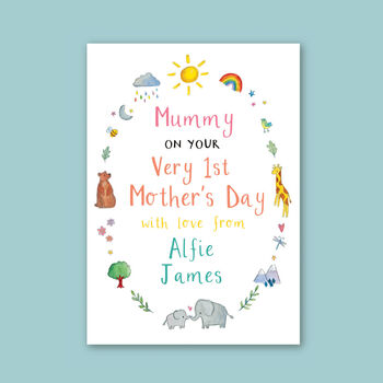 Personalised Very 1st Mothers Day Mummy Card, 4 of 6