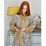 Coral Exotic Bouquet Cotton Dressing Gown, thumbnail 1 of 6