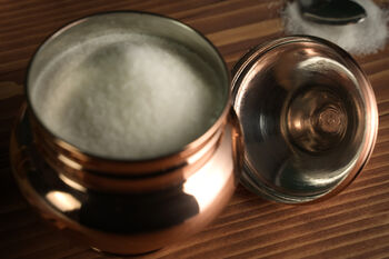 Handmade Copper Sugar Bowl With Lid And Brass Top, 4 of 5