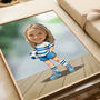 Kids Football Portrait Caricature Style, thumbnail 3 of 6