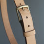 Personalised Leather Belt In Natural, thumbnail 2 of 8