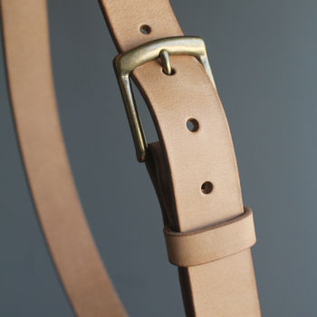 Personalised Leather Belt In Natural, 2 of 8