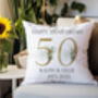 Personalised 50th Golden Wedding Anniversary Cushion, thumbnail 2 of 2