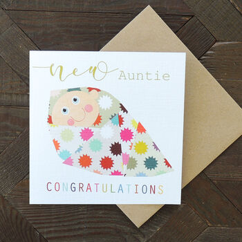 New Auntie Baby Card, 5 of 5