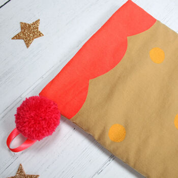 Personalised Spotty Christmas Stocking, 4 of 10
