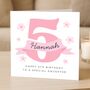 Personalised 5th Pink Birthday Card For Daughter, thumbnail 4 of 7