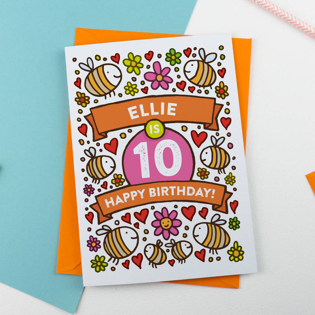 personalised-bee-s-illustrated-10th-birthday-card-by-a-is-for-alphabet