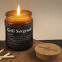 Brown Jar Candle • “Grill Sergeant” • Scented Jar Candle • Gift For Him • Special Gift • Novelty Candle • Humor Candle, thumbnail 1 of 3