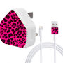 Neon Leopard Charger And Cable Sticker, thumbnail 5 of 10