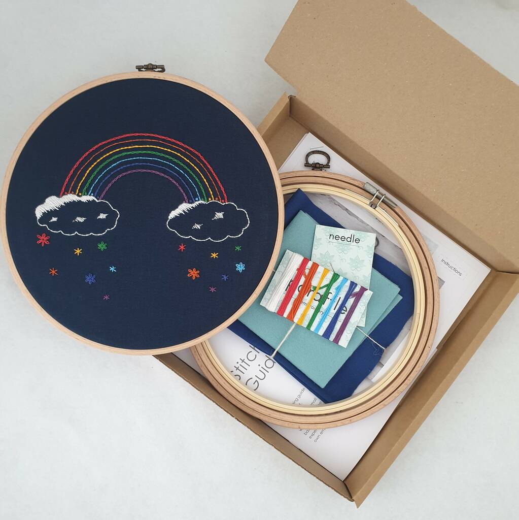 Rainbow Embroidery Kit By Paraffle Embroidery