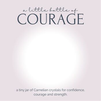 A Little Bottle Of Courage Carnelian Crystal Wish Jar, 4 of 4