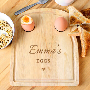 Personalised Heart Egg And Toast Board, 4 of 5